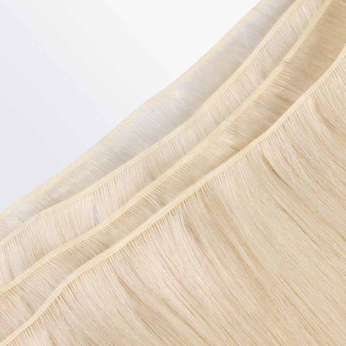 Tedhair 18-24 Inches Ultra Thin Straight Genius Weft Light #613 Lightest Blonde