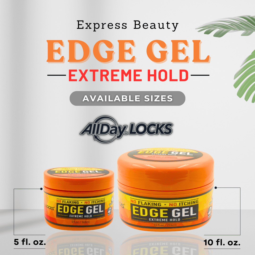 Ebo AllDay Locks Edge Gel Extreme Hold No Flaking or Itching, Frizz Control, Defined Edges, with Long-lasting Hold for Braids - 5 oz