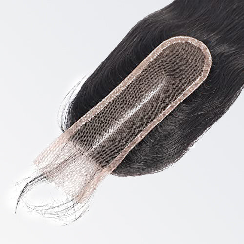 TedHair 14-20 Inches 2" x 6" Upgrade Straight HD Lace Closure #1B Natural Black