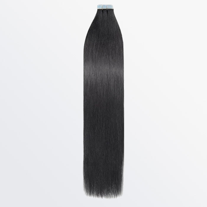 TedHair Premium Quality Straight Tape In Remy Hair Extensions #1 Jet Black
