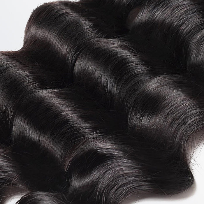 TedHair 14-26 Inch Loose Deep Virgin Brazilian Hair #1B Natural Black