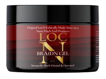 Loc 'N Braiding Gel, Hair Gel 8 oz, Hair Gel, Frizz Control, All Hair Types