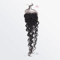 TedHair 14-18 Inch 4" x 4" Water Wavy Free Parted Lace Closure #1B Natural Black