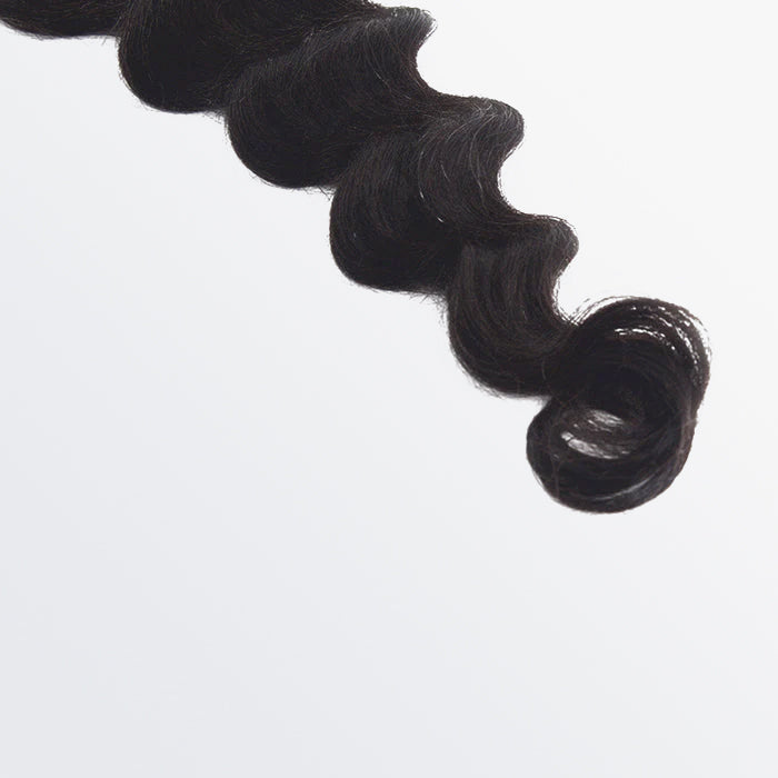 TedHair 14-20 Inch 4" x 4" Ocean Wavy Free Parted Lace Closure #1B Natural Black