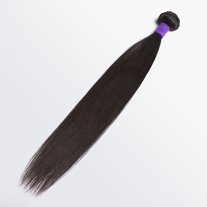 TedHair 14-30 Inch 12A Premium Raw Indian Hair Straight #1B Natural Black ｜One Bundle