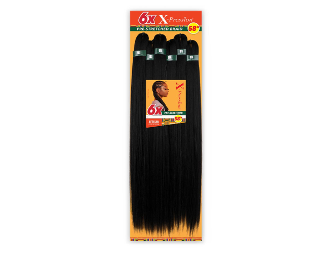WHOLESALE SENSATIONNEL BRAIDS 6X X-PRESSION Pre-STRETCHED 58" ASSORT