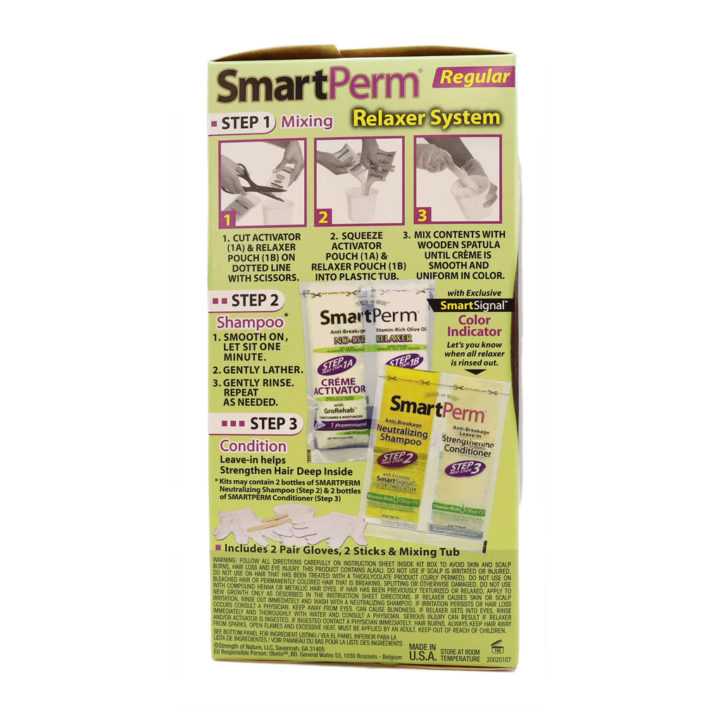 Smart Perm No-Lye Anti-Breakage Relaxer System, Regular, 4 Touch-up Applications