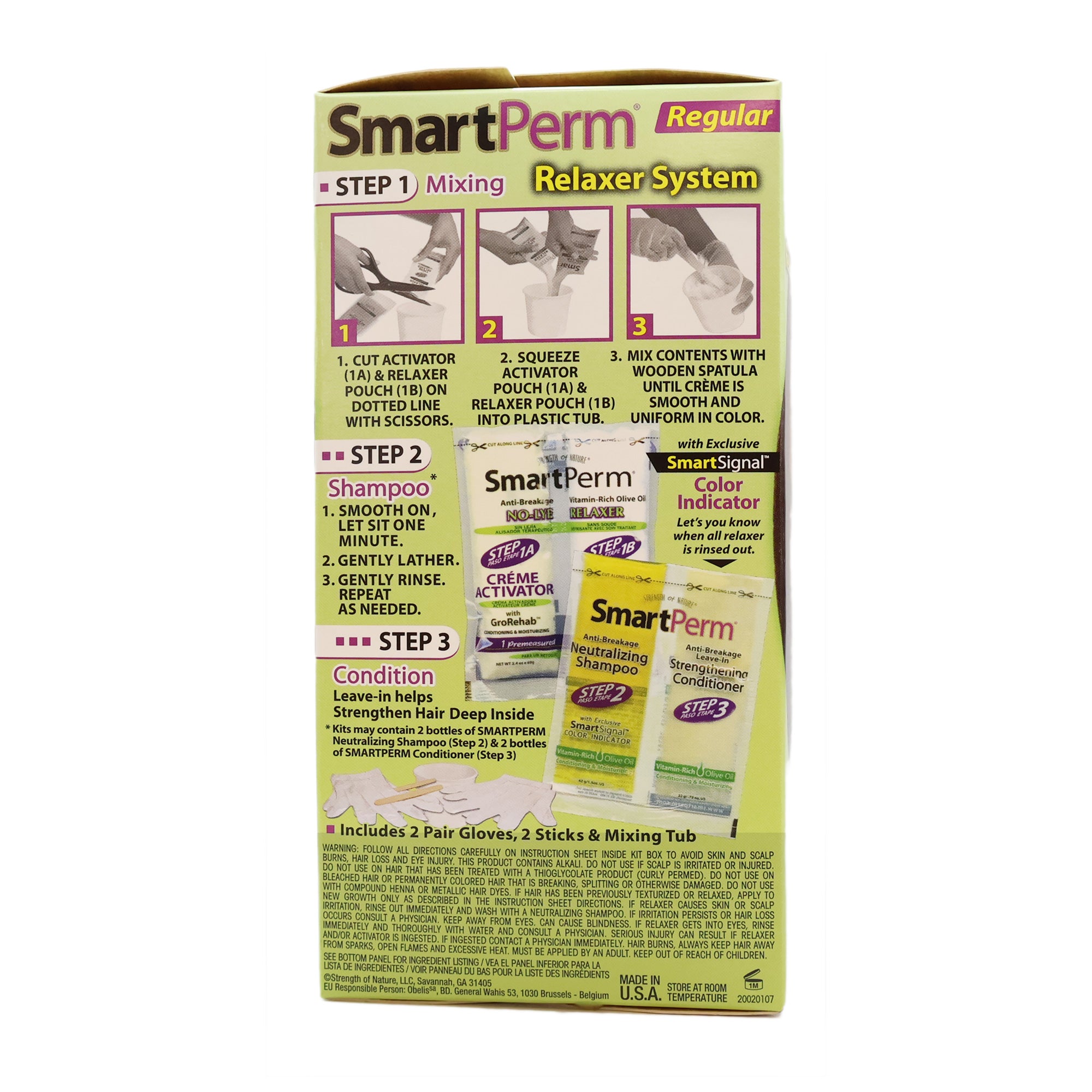 Smart Perm No-Lye Anti-Breakage Relaxer System, Regular, 4 Touch-up Applications