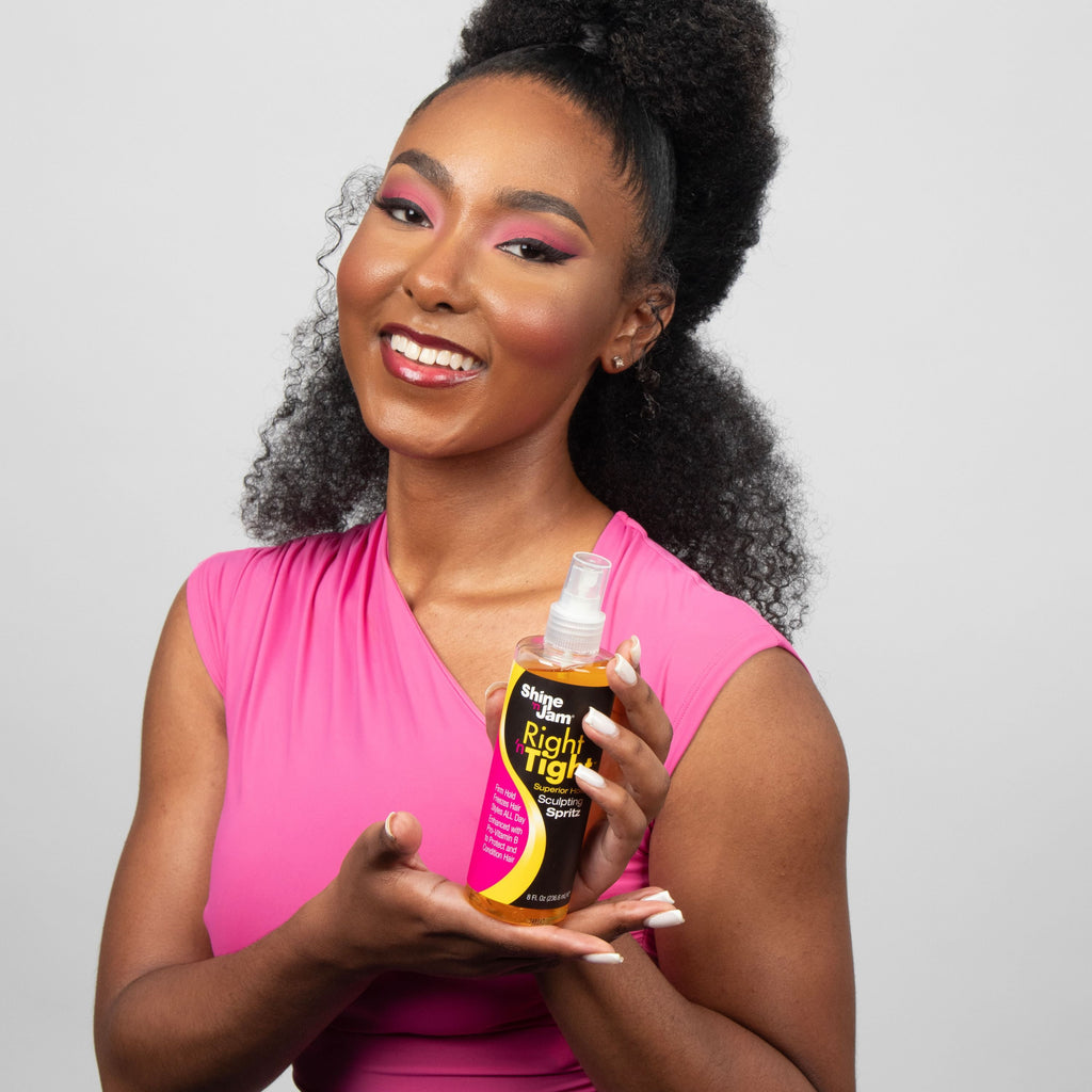 Shine n Jam Right 'n Tight Sculpting Spritz Extreme Hold 8 oz., All Hair Types, Unisex