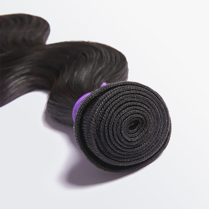 TedHair 10-30 Inch 12A Premium Raw Indian Hair Body Wavy #1B Natural Black｜One Bundle
