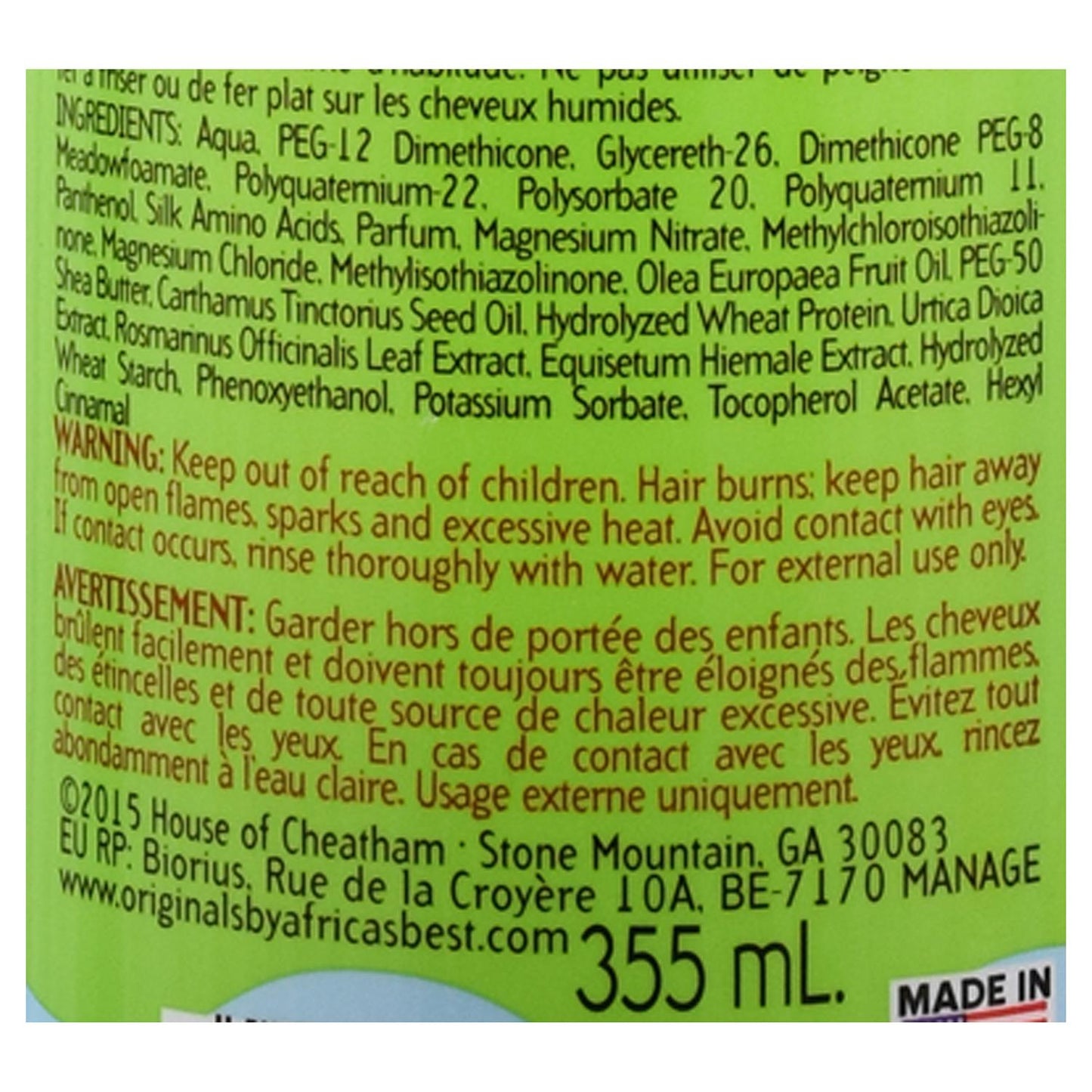 Africa's Best Kids Organics 2-N-1 Detangler 12 Ounce Pump