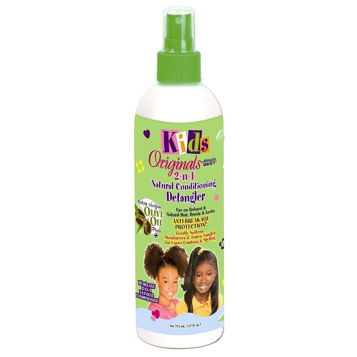 Africa's Best Kids Organics 2-N-1 Detangler 12 Ounce Pump