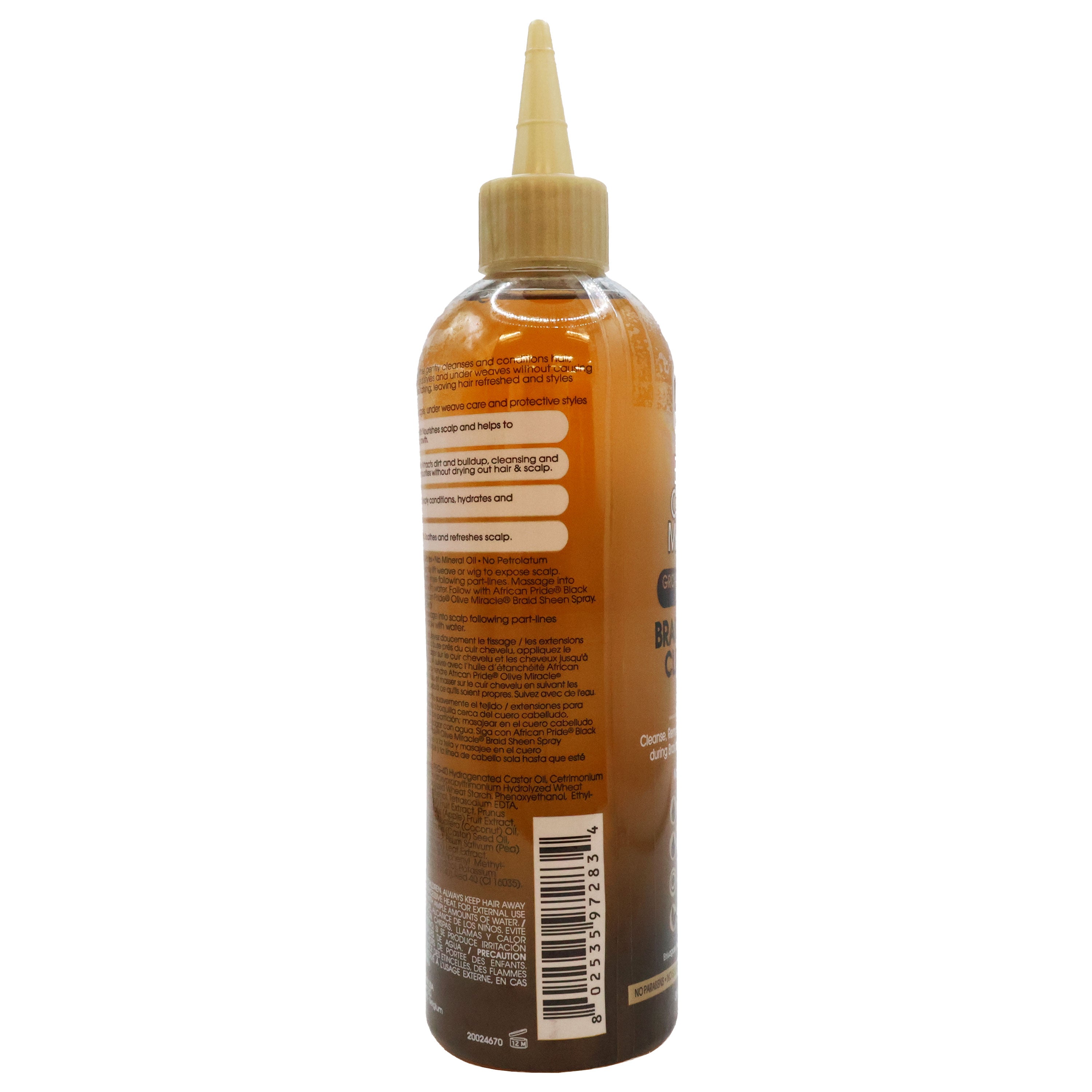 African Pride Black Castor Miracle Braid and Scalp Cleansing Rinse 12 Oz.