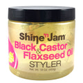 Ampro Shine-n-Jam Black Castor and Flaxseed Oil Styler, 16 oz Gel
