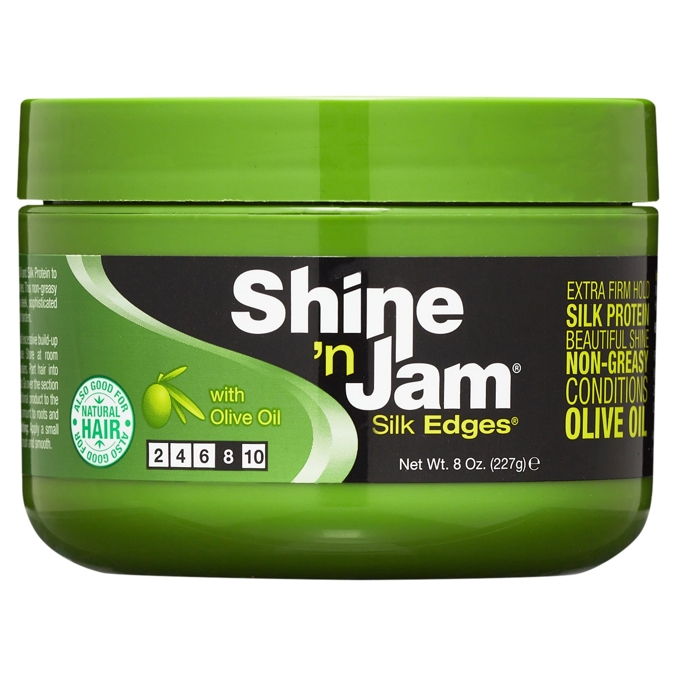 Ampro Shine-n-Jam Edges, Hair Styling Gel, 8 oz., Moisturizing, Unisex
