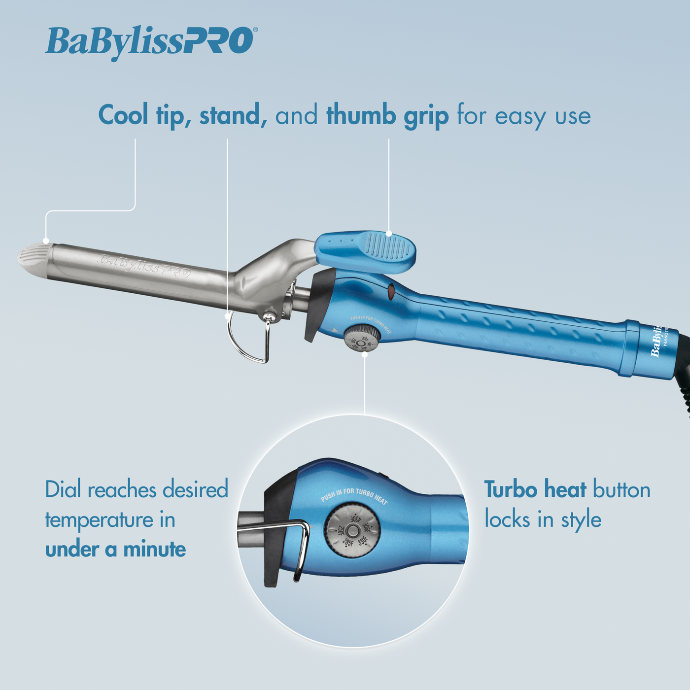 BaBylissPRO® Nano Titanium™ 1" Spring Curling Iron