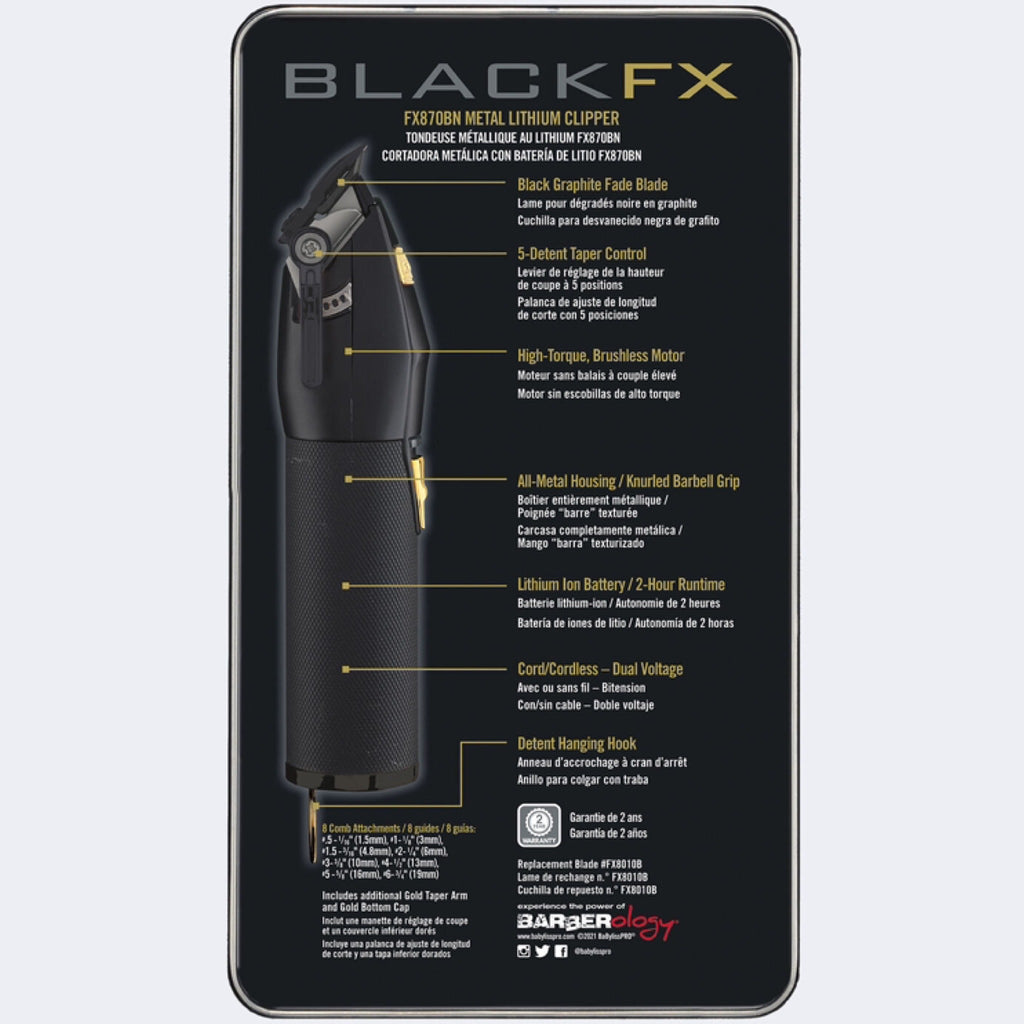BabylissPro BlackFX Cordless Clipper FX870BN