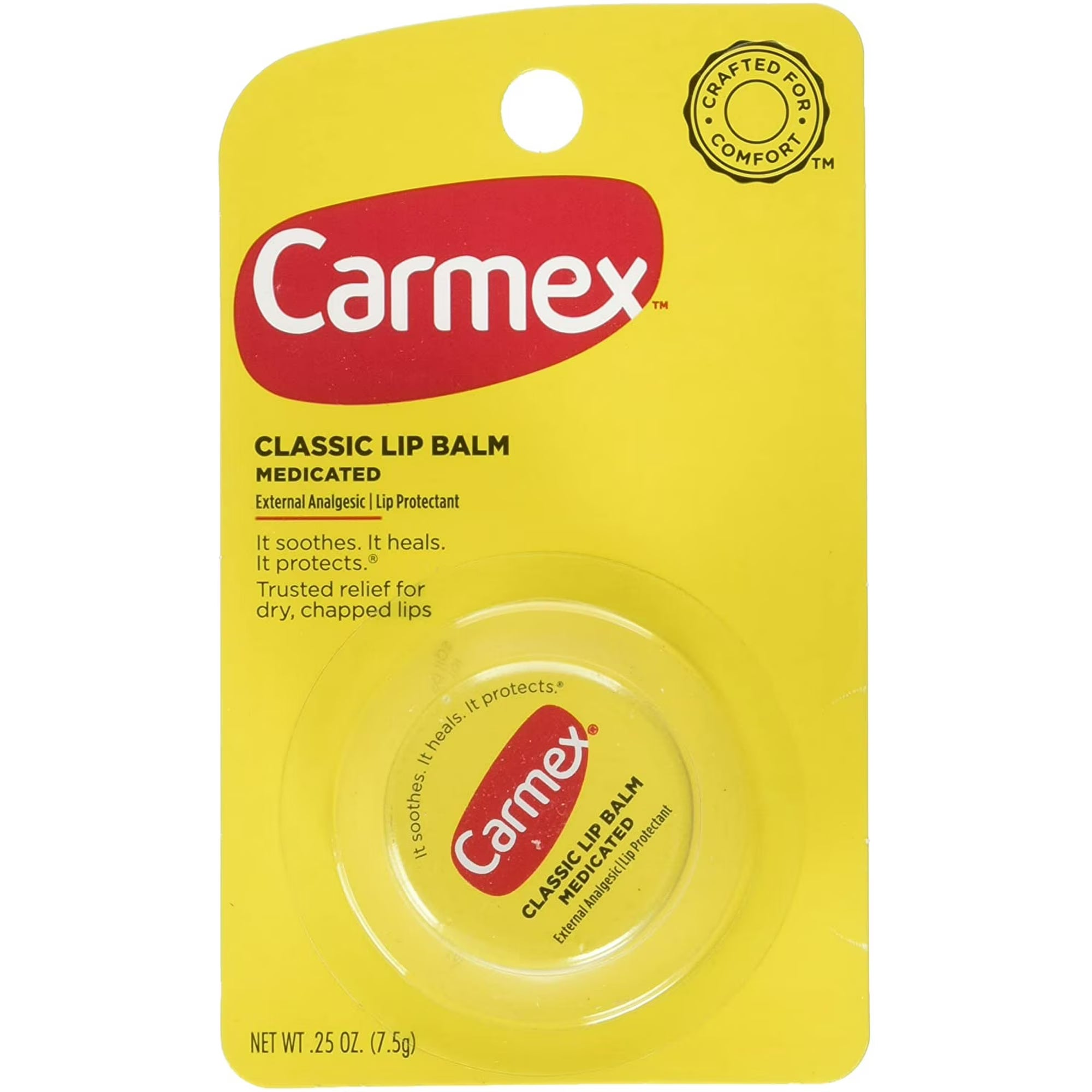 Carmex Classic Lip Balm Medicated, 0.25 oz (Pack of 6)