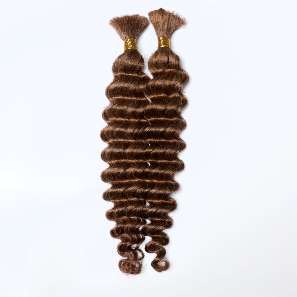 TedHair 20inch Deep Wave Bulk Hair For Braiding #30 Color