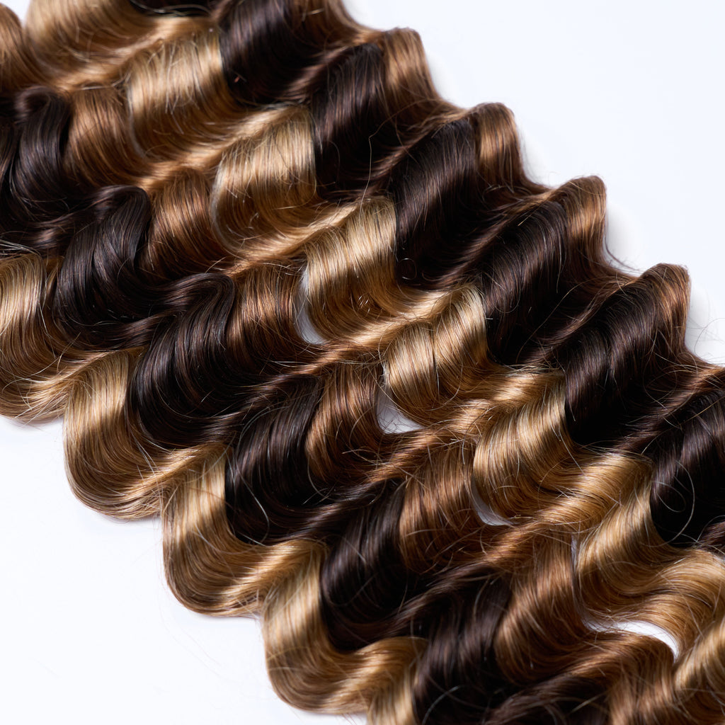 TedHair 20inch Deep Wave Bulk Hair For Braiding #P4/27 Color