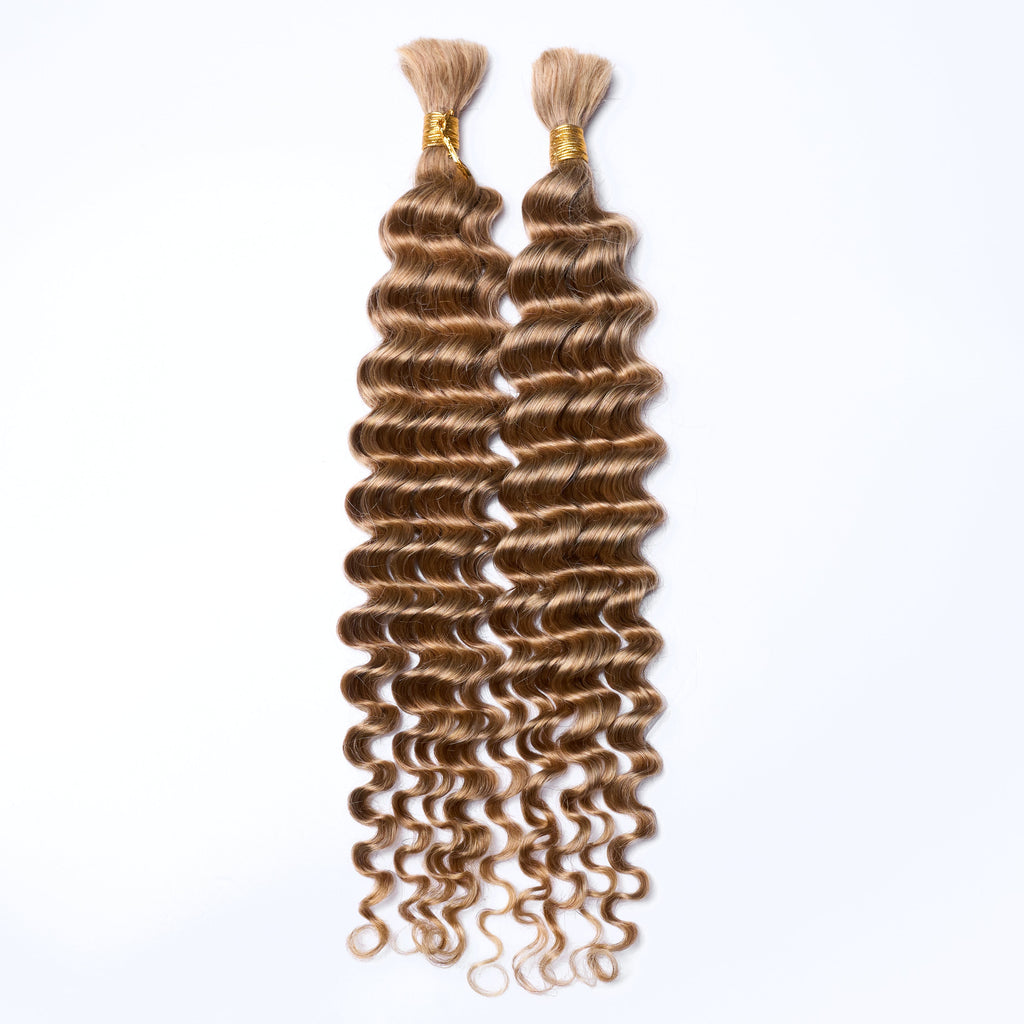 TedHair 20inch Deep Wave Bulk Hair For Braiding #27 Color