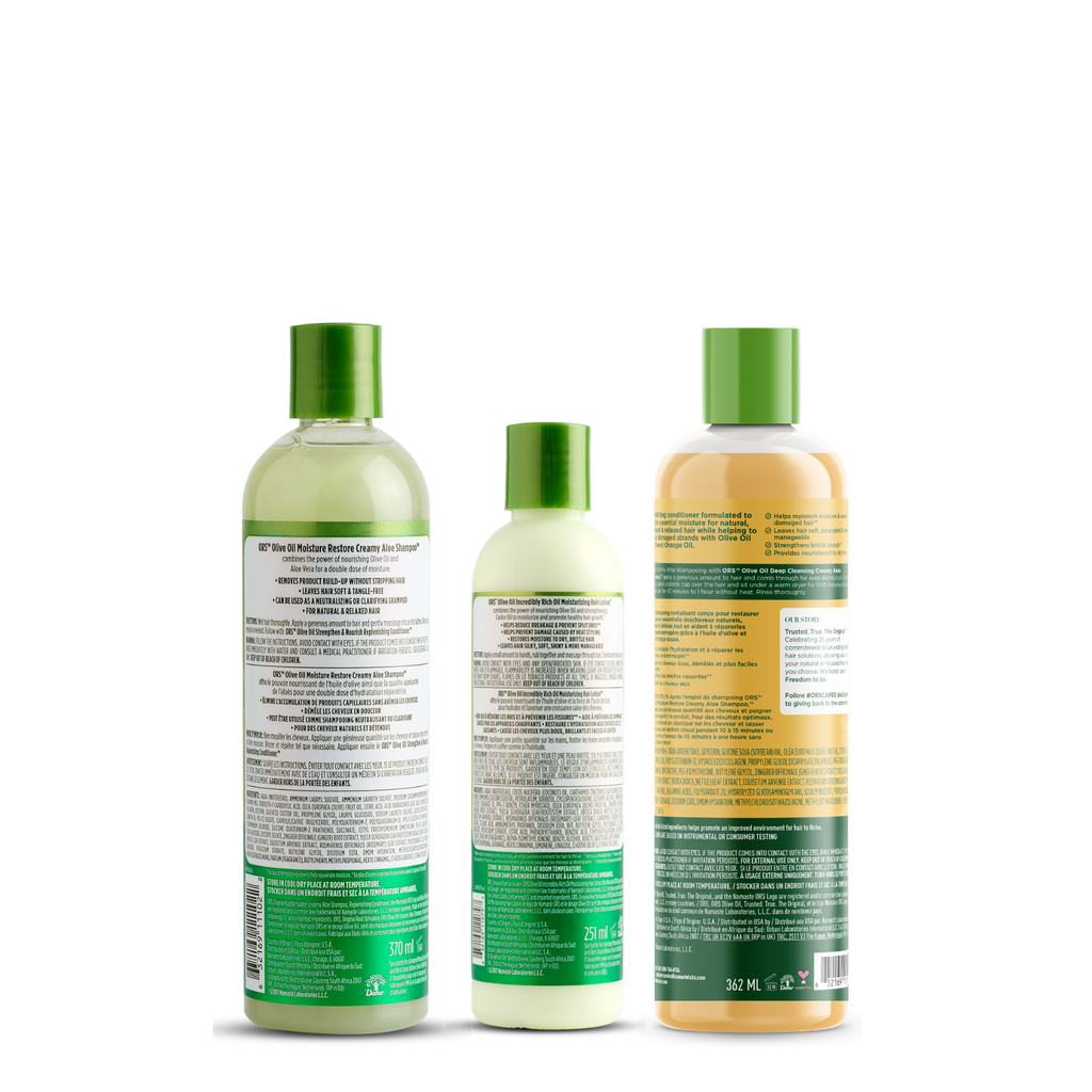 ORS Olive Oil Shampoo, Conditioner & Hair Lotion 3-Piece Set