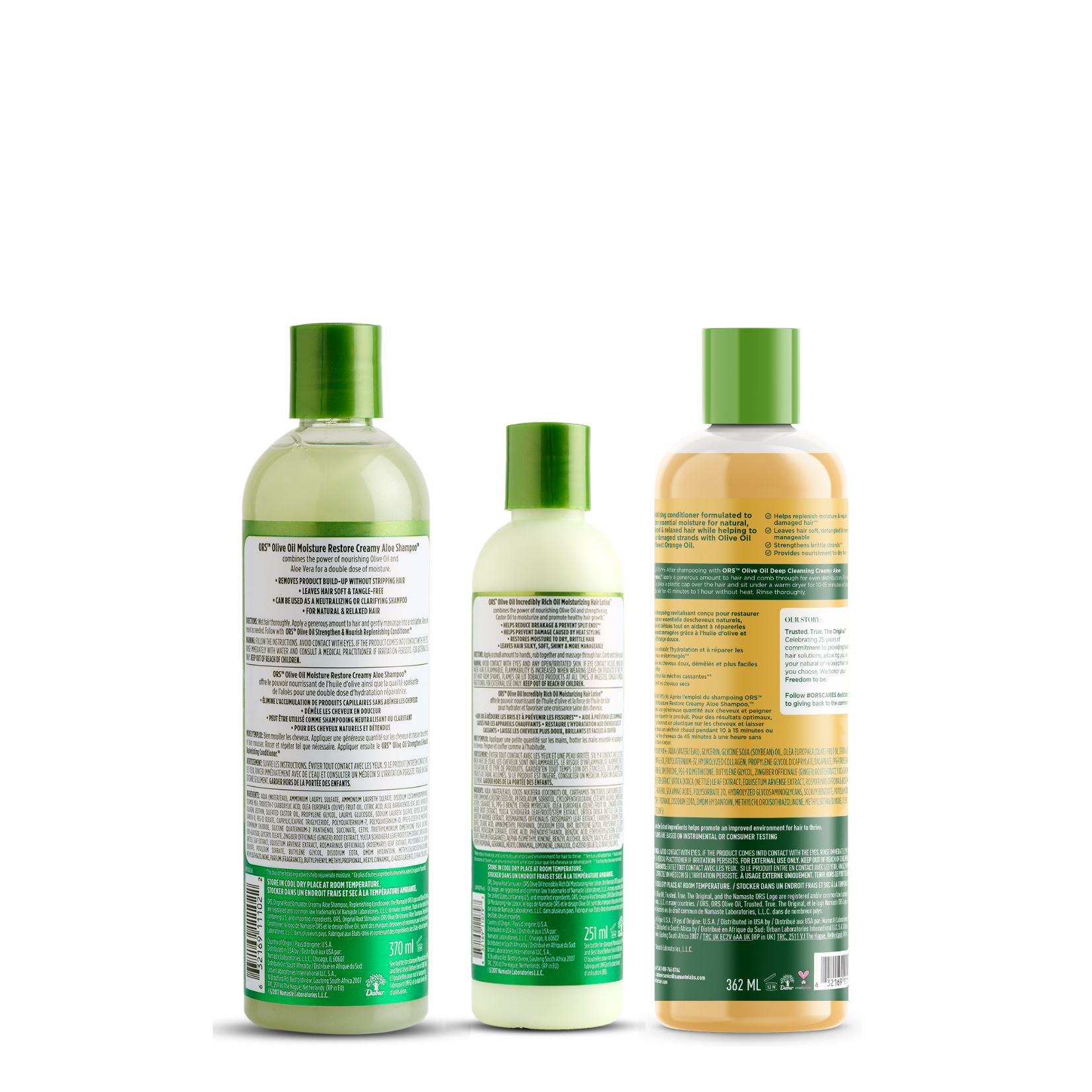 ORS Olive Oil Shampoo, Conditioner & Hair Lotion 3-Piece Set