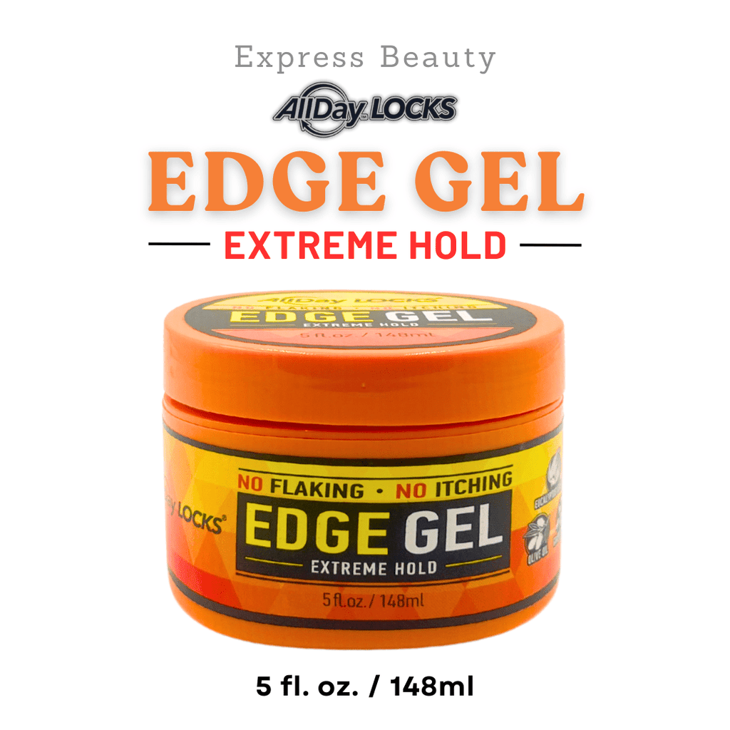 Ebo AllDay Locks Edge Gel Extreme Hold No Flaking or Itching, Frizz Control, Defined Edges, with Long-lasting Hold for Braids - 5 oz