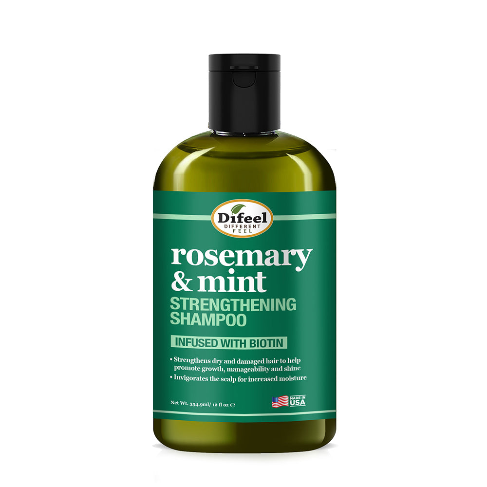 Difeel Rosemary and Mint Hair Strengthening Shampoo and Conditioner with Biotin 12 oz. 2-PC Set