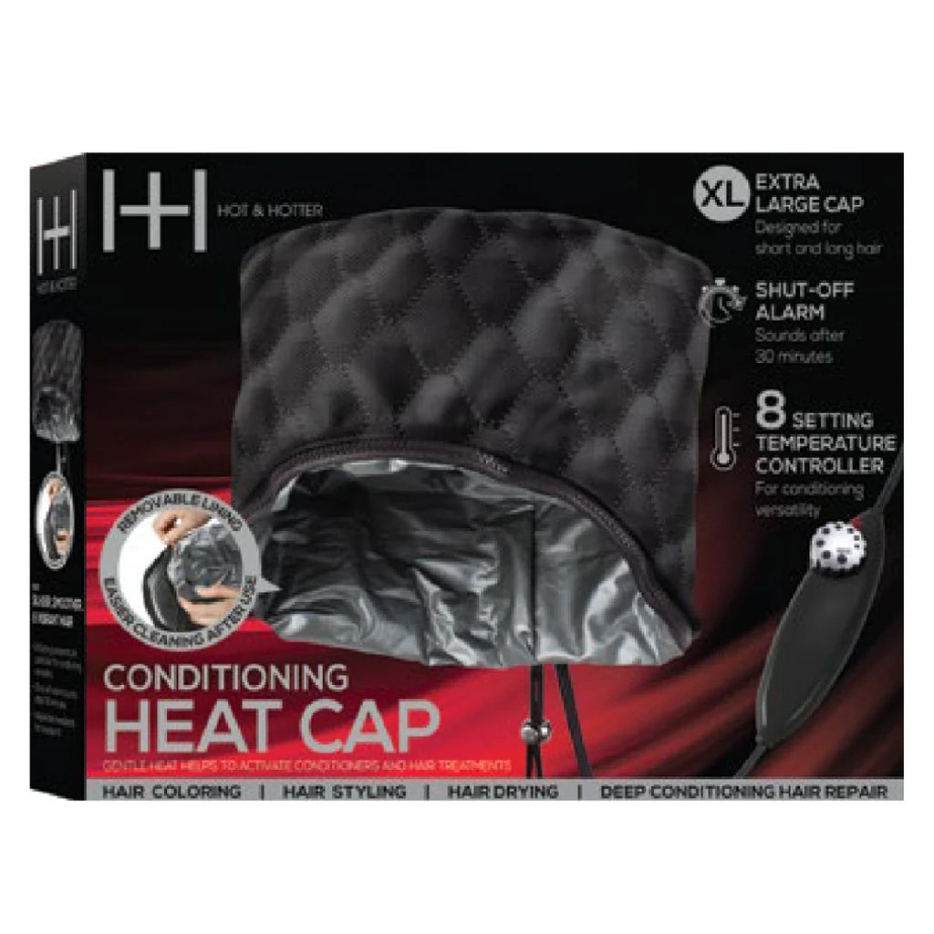Hot & Hotter 3 In 1 Conditioning Heat Cap, 1 Count, Black