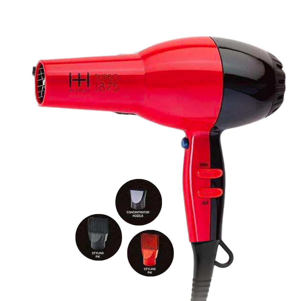 Hot & Hotter Turbo AC Professional Hair Dryer, Red