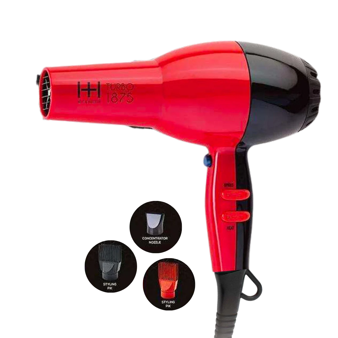 Hot & Hotter Turbo AC Professional Hair Dryer, Red