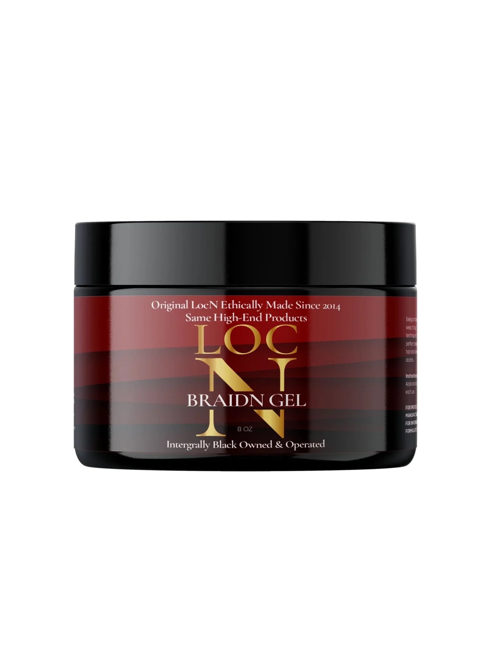 Loc 'N Braiding Gel, Hair Gel 8 oz, Hair Gel, Frizz Control, All Hair Types