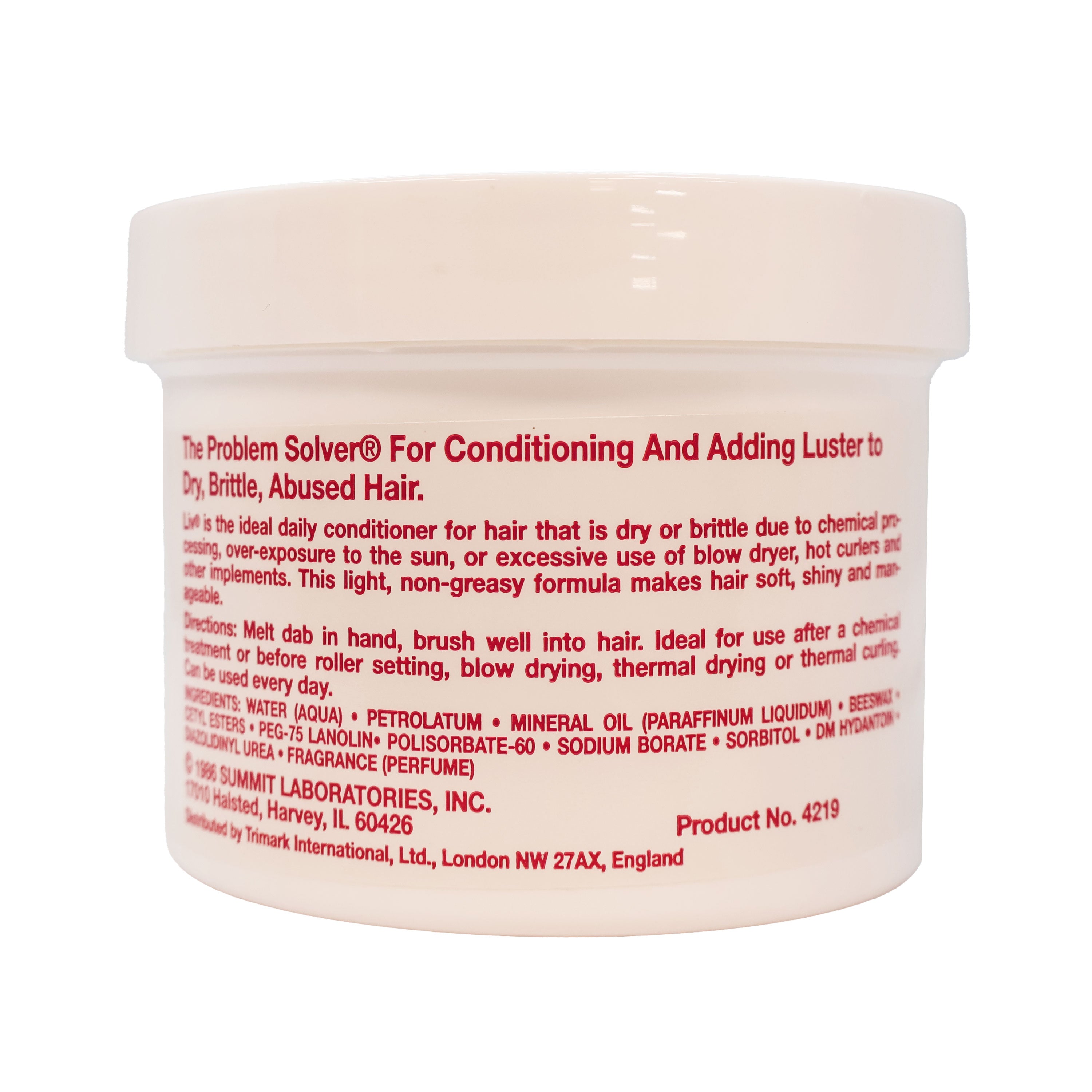 Summit Liv The Problem Solver Creme Hair Dressing and Conditioner 8 Oz.