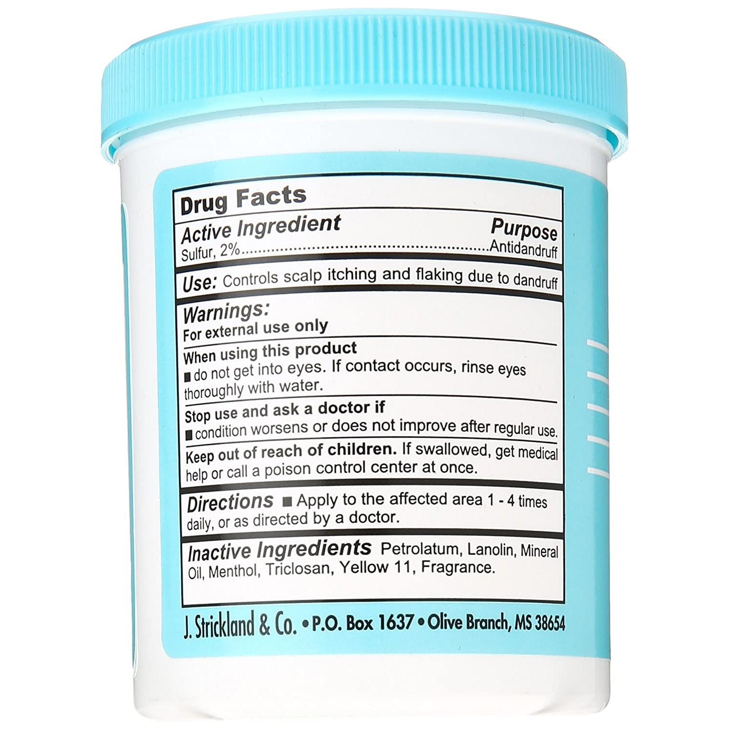 Sulfur8 Medicated Light Formula Anti Dandruff Hair Scalp Conditioner 7.25 Oz Jar