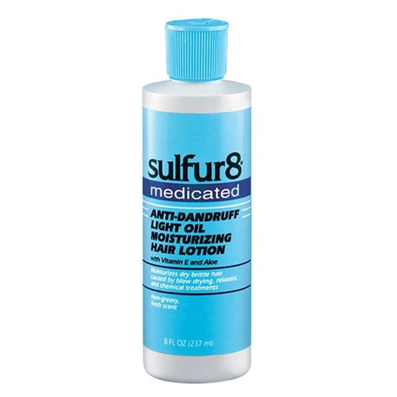 Sulfur 8 Medicated Anti Dandruff Light Oil Moisturizing Hair Lotion 8 Oz