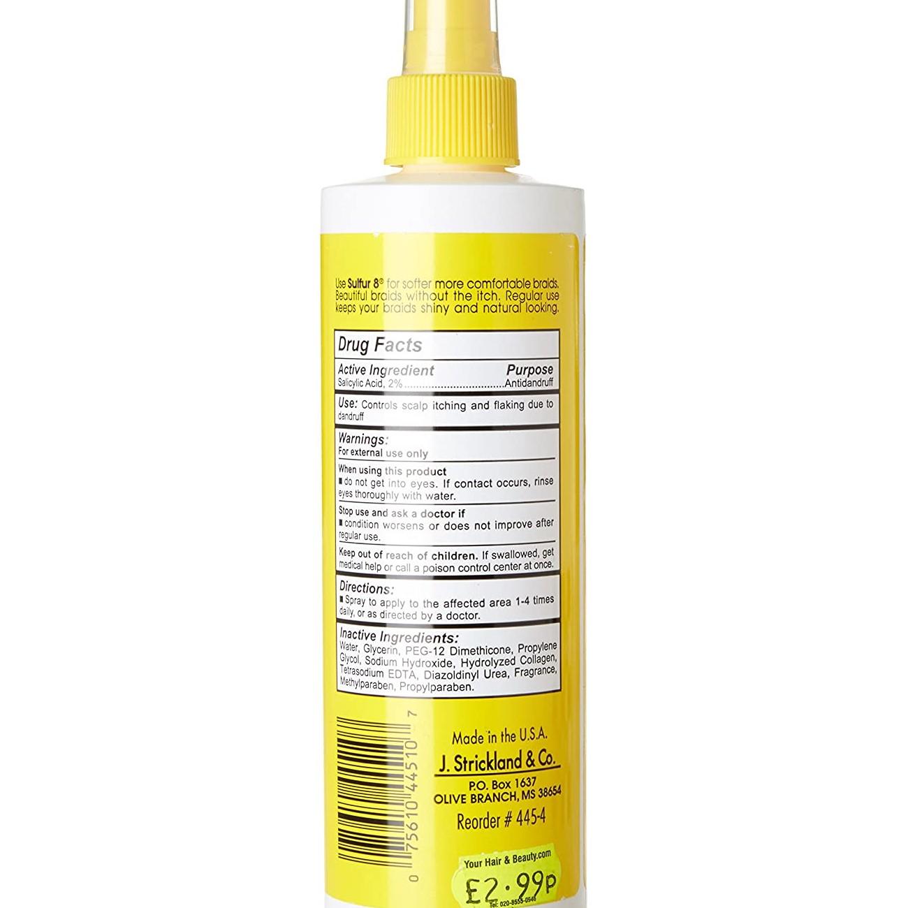 Sulfur 8 Dandruff Treatment For Braids 12 Oz. Spray