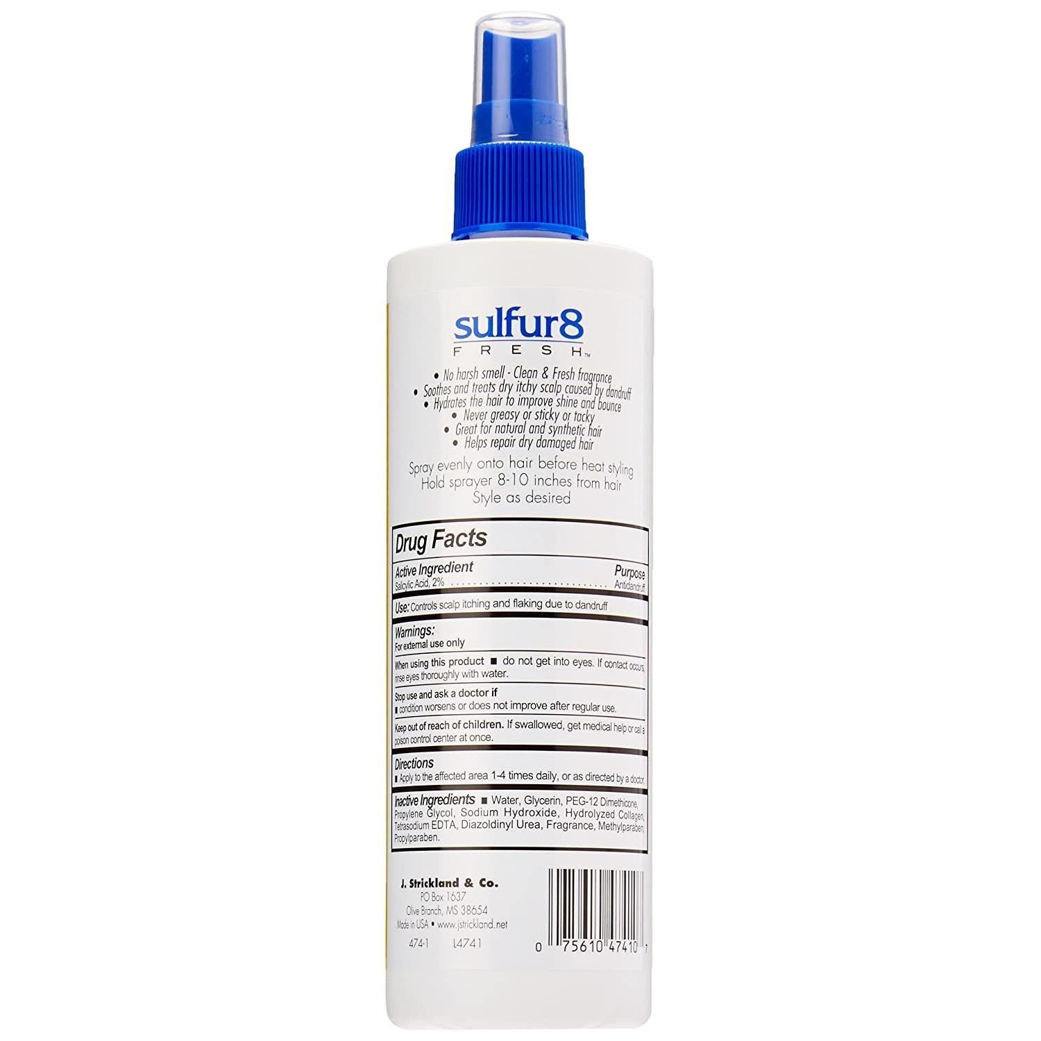 Sulfur 8 Clean Fresh Oil Sheen Moisturizing Spray 12 Fl Oz