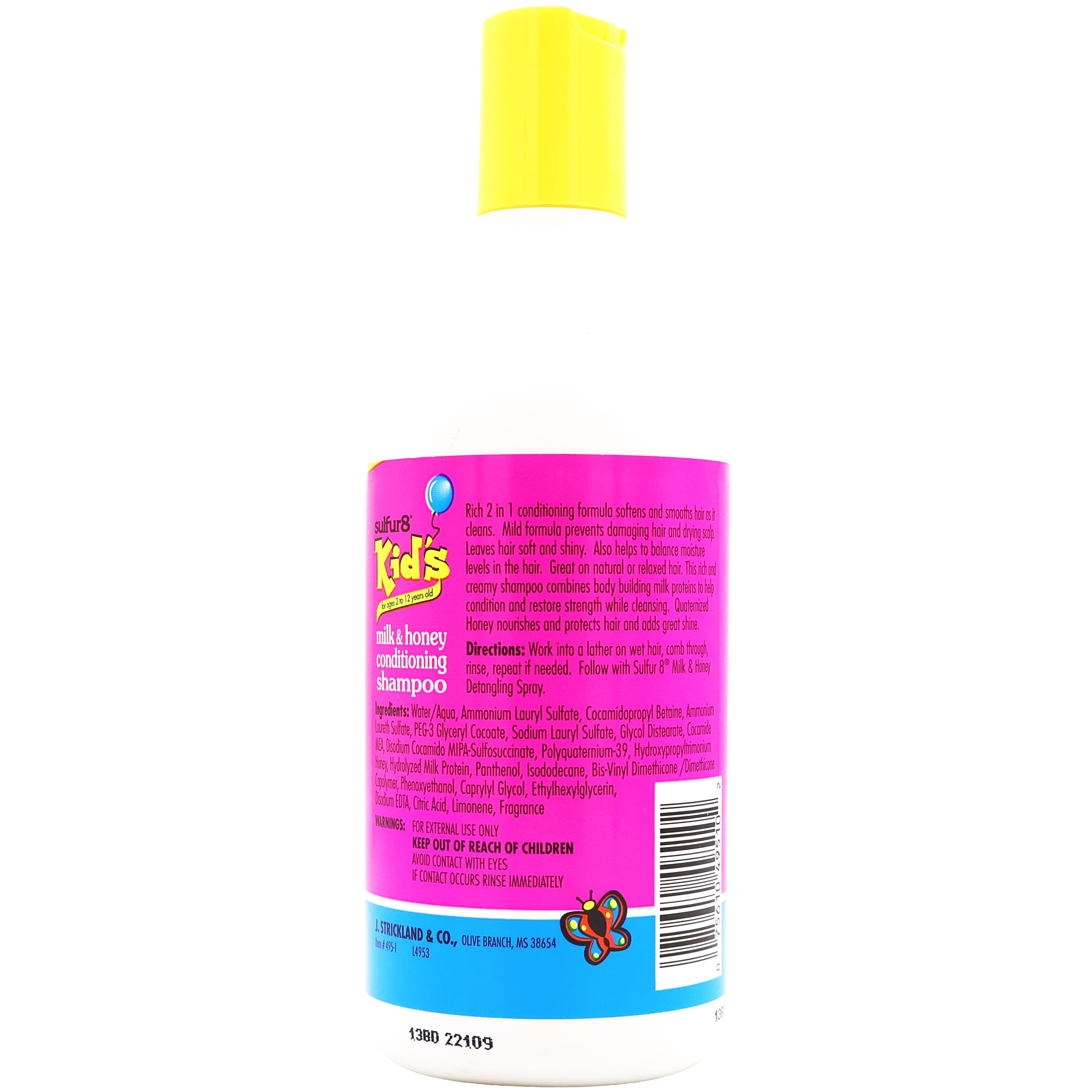 Sulfur 8 Kids Milk And Honey Conditioning Shampoo 13.5 Oz