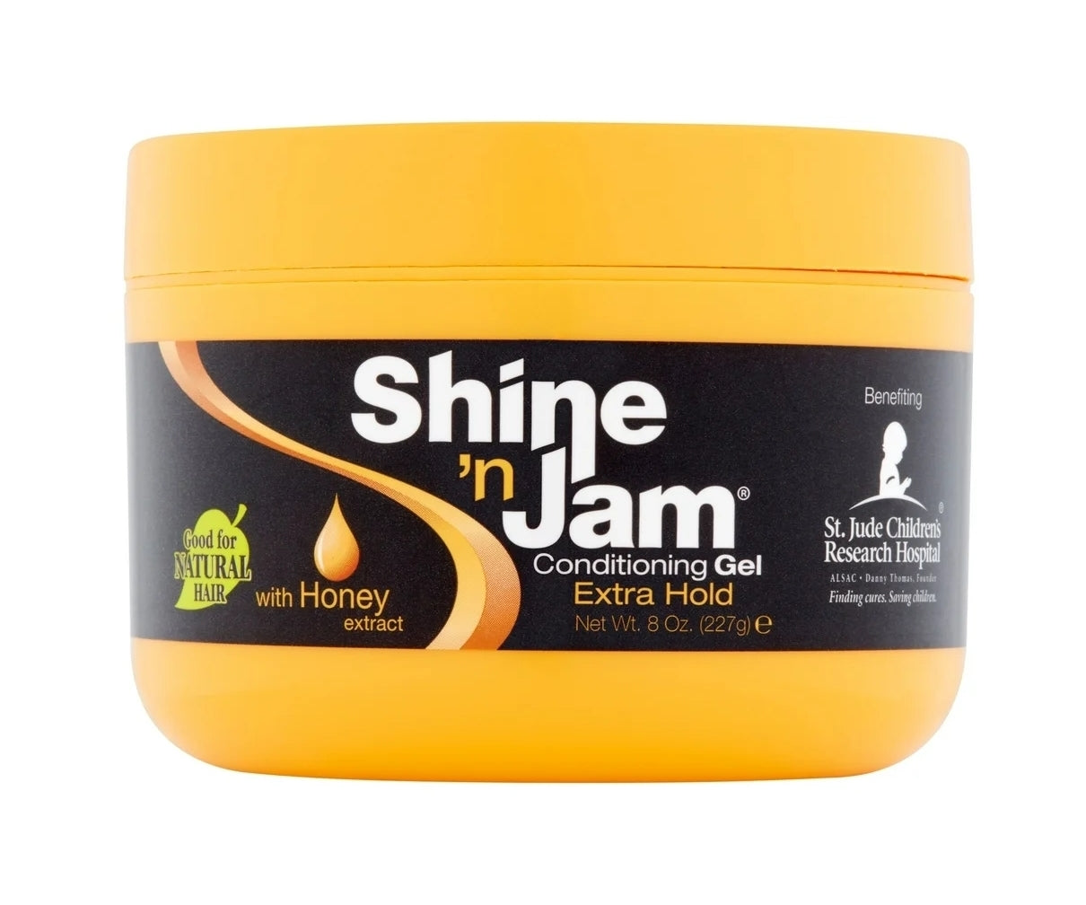 Shine 'n Jam® Extra Hold Conditioning Styling & Braiding Gel, 8 oz. Moisturizing, Unisex