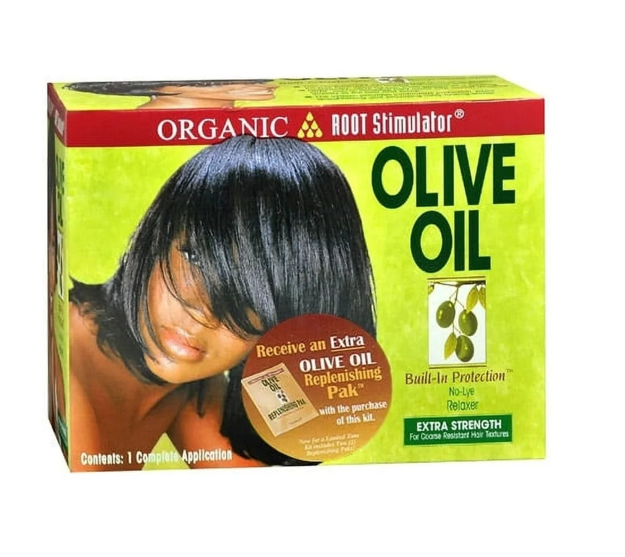 ORS Olive Oil Built-in Protection No-Lye Hair Relaxer, Extra Strength, 1 Application