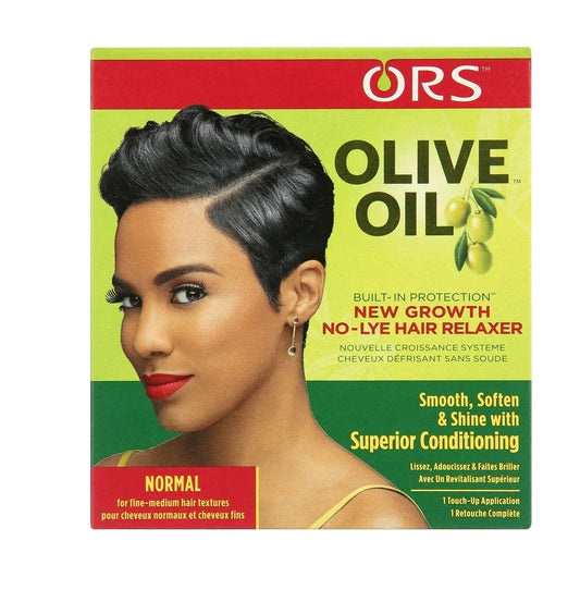 ORS Olive Oil Built-in Protection New Growth No-Lye Relaxer, Normal, for Fine to Medium Hair