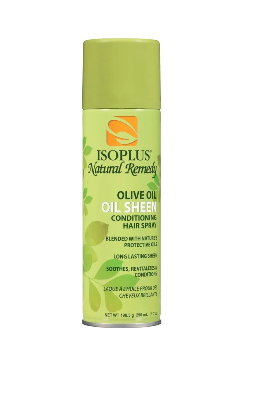 Isoplus Natural Remedy Olive Oil Sheen Hair Spray, 7 oz., Unisex
