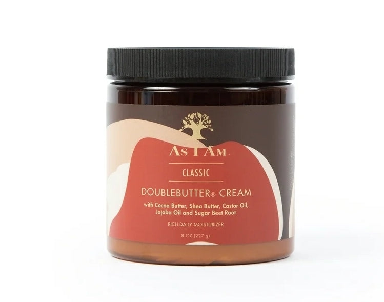 As I Am Classic Coconut Double Butter Cream 8oz., Curly, Dry Hair Types, Moisturizing, Unisex