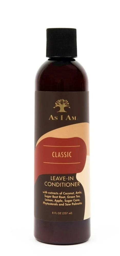 As I Am Classic Coconut Leave-In Conditioner 8 fl. oz., All Hair Type, Moisturizing, Unisex