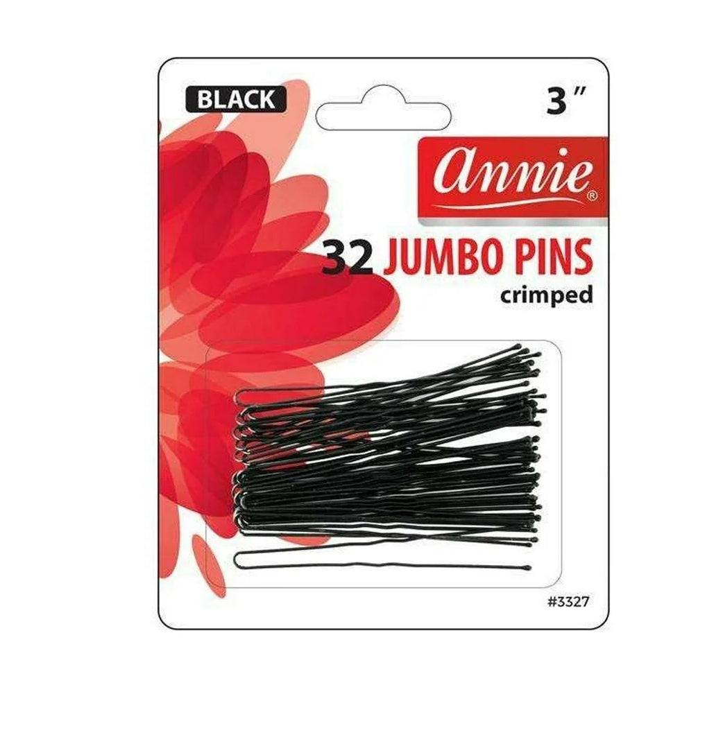 Annie Jumbo Hair Pins 3" 32Ct Black