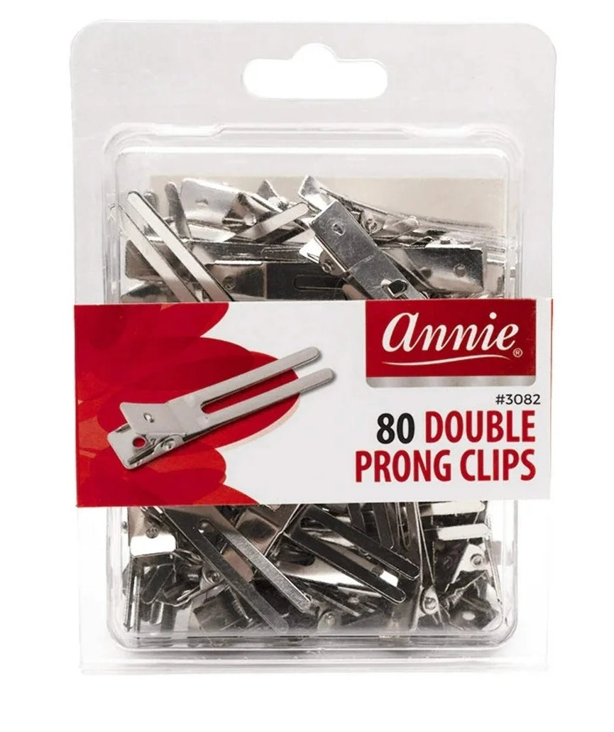 Annie-Double Prong Clips 80ct (#3082)