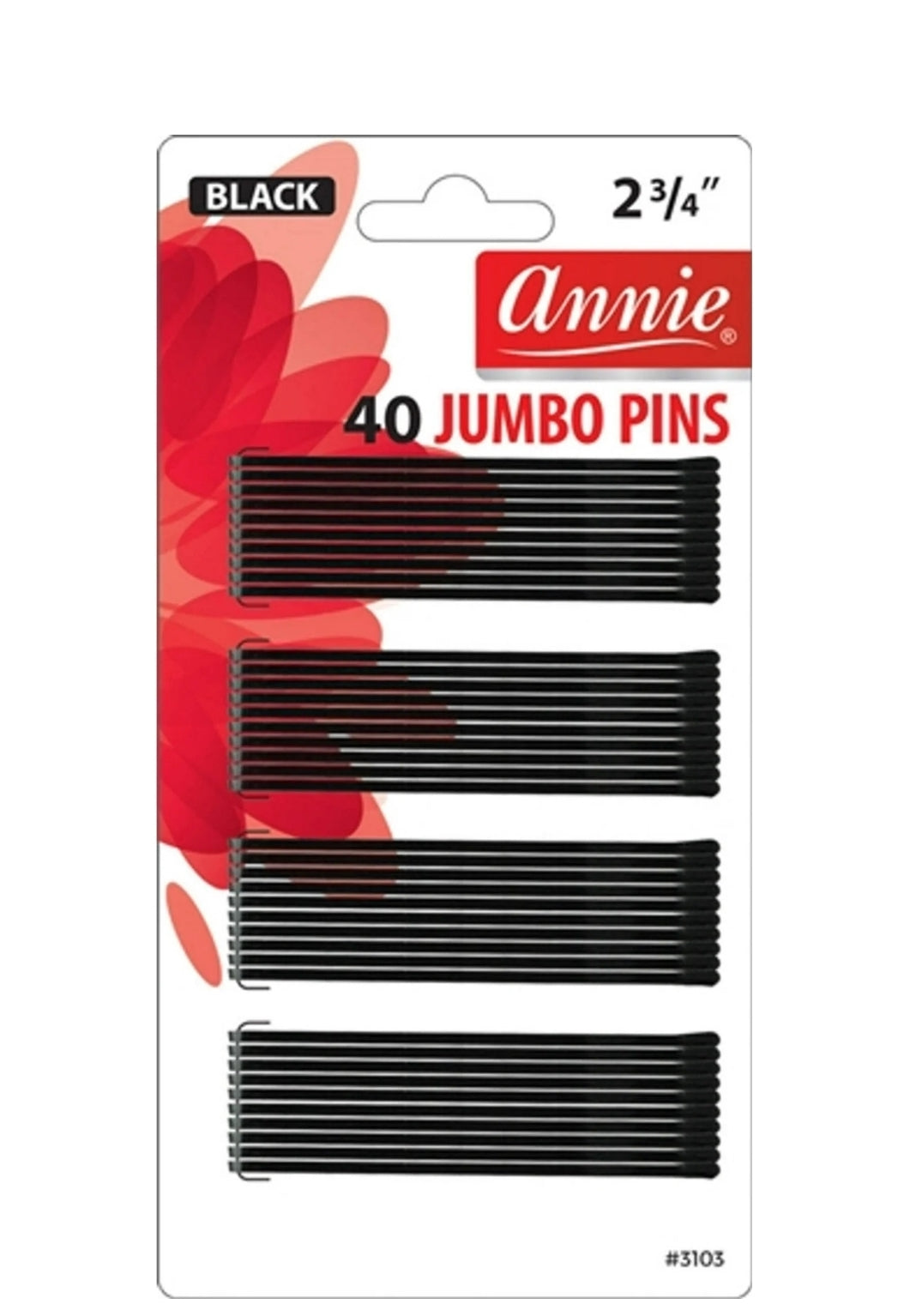 Annie 40 Jumbo Pins Black 3103
