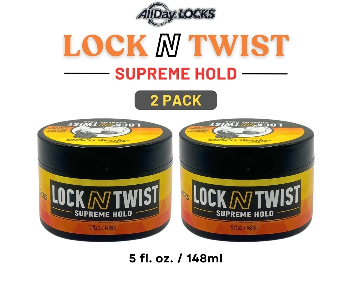 Ebo AllDay Locks Lock N Twist Supreme Hold Locking Gel, Re-Twist Locks, Smooths & Tames Frizz with Long-lasting Hold for Braids - 5 oz (2 Pack)