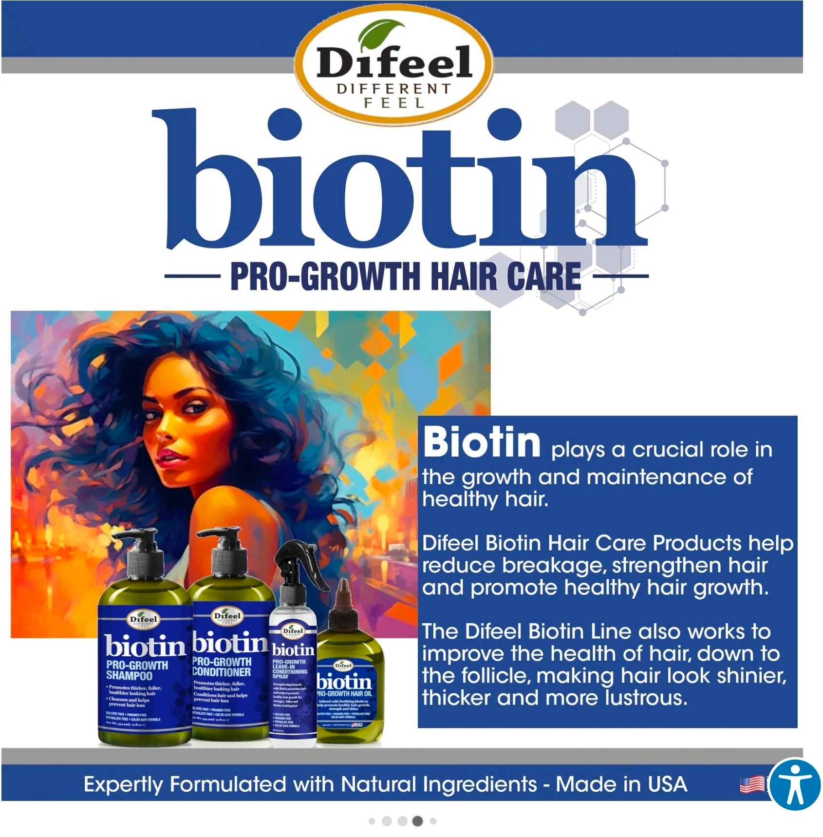 Difeel Biotin Pro-Growth Hair Mask 12 oz.